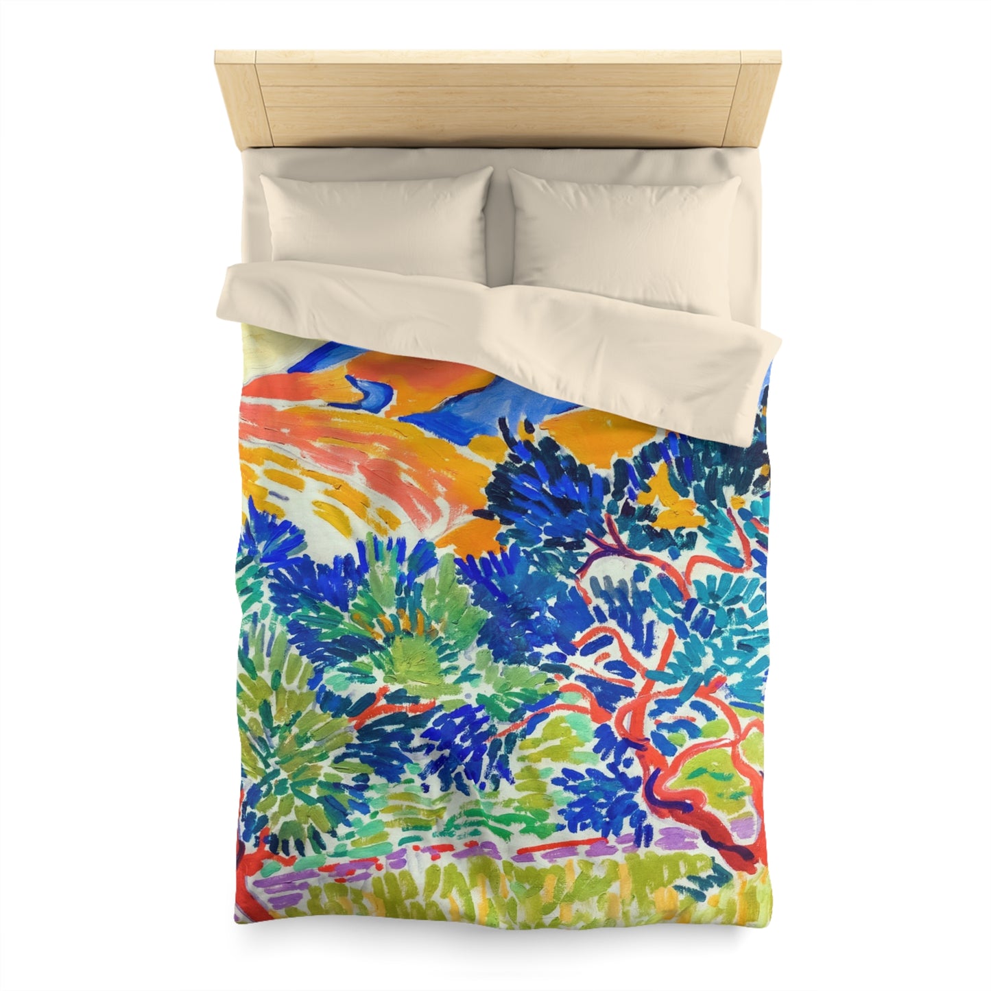 Derain, André - Mountains at Collioure (1905) - Microfiber Duvet Cover
