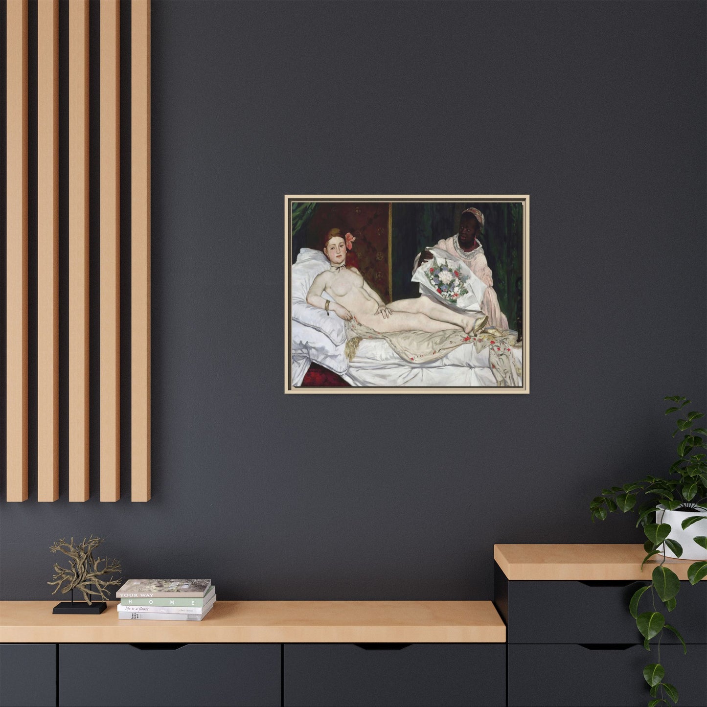 Manet, Édouard - Olympia (1870) - Matte Canvas, Framed