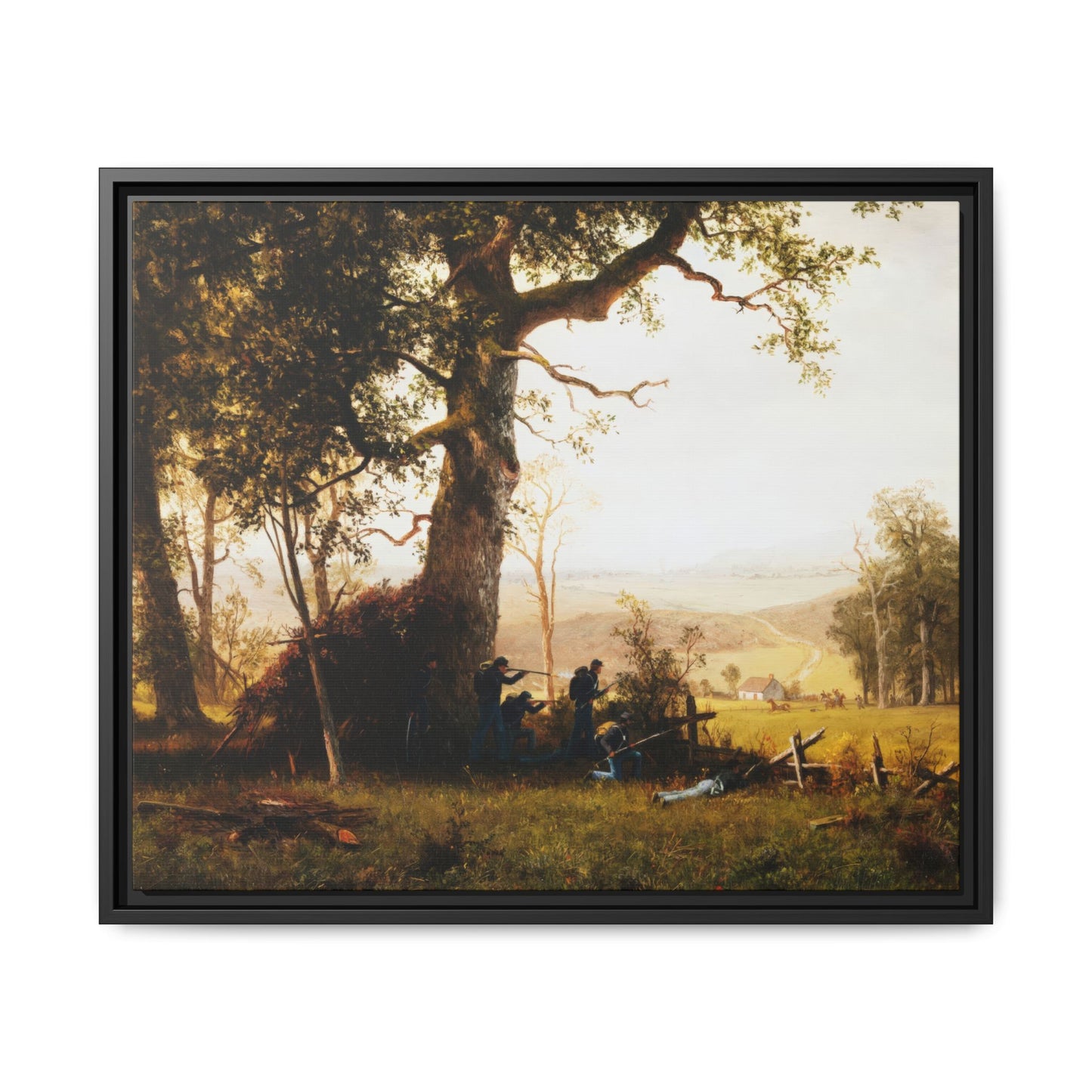 Bierstadt, Albert -  Guerrilla Warfare (1861) - Matte Canvas, Framed