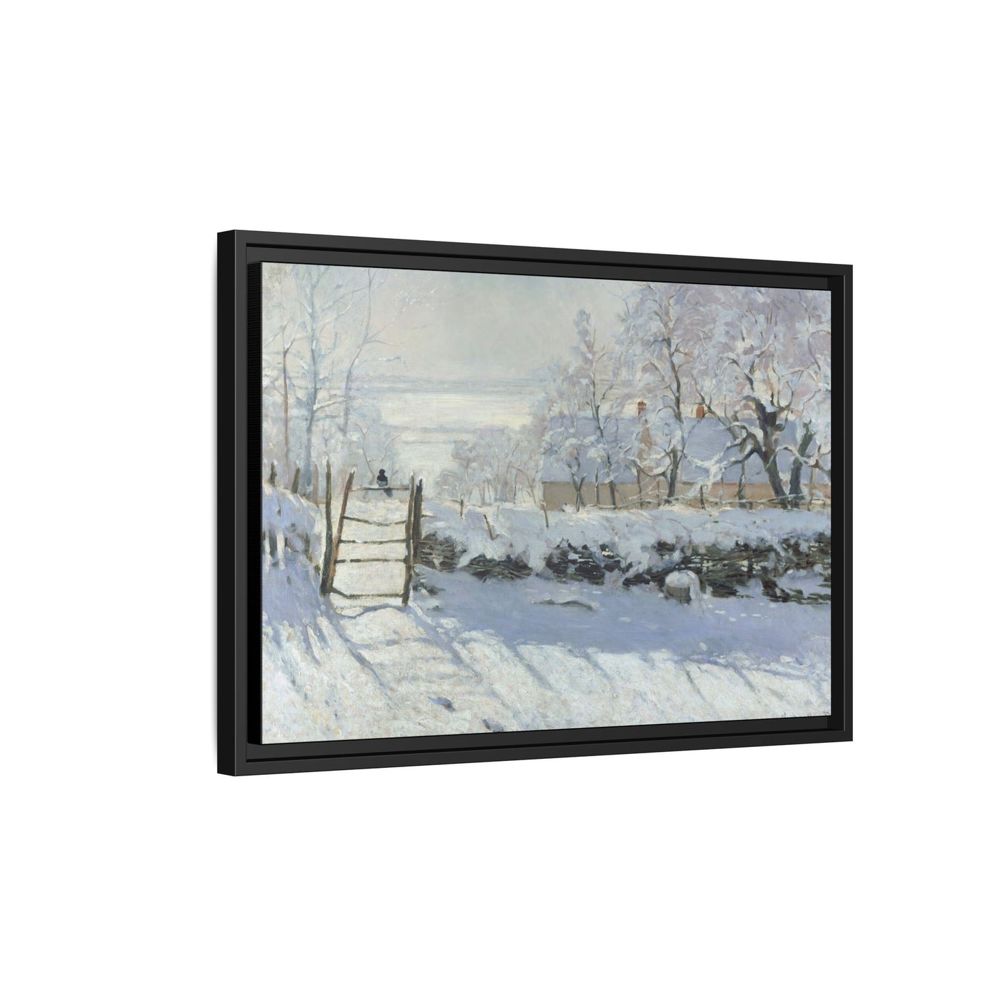 Monet, Claude - The Magpie (1868) - Matte Canvas, Framed