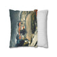 Cézanne, Paul - L’Estaque, Melting Snow (1870) - Suede Square Pillowcase