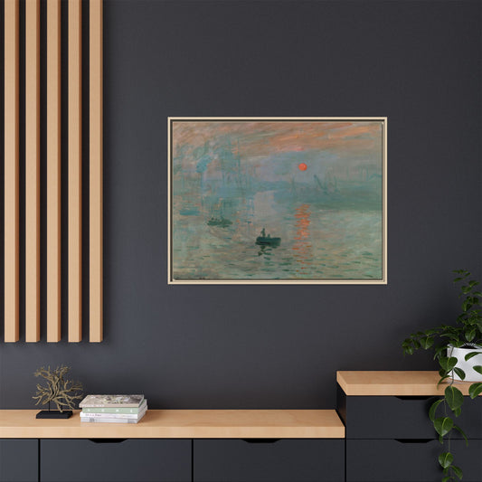 Monet, Claude - Impression, Sunrise (1872) - Matte Canvas, Framed