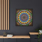 Emerald Arrows Mandala - Framed Matte Canvas