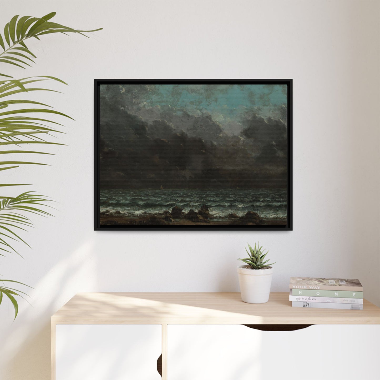 Courbet, Gustave - The Sea (1865) - Matte Canvas, Framed