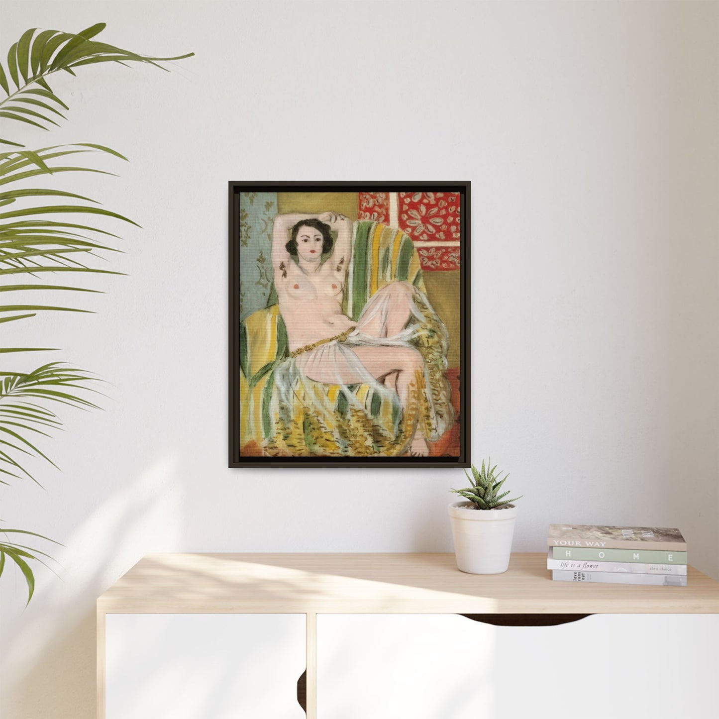 Matisse, Henri - Odalisque with Raised Arms (1923) - Matte Canvas, Framed