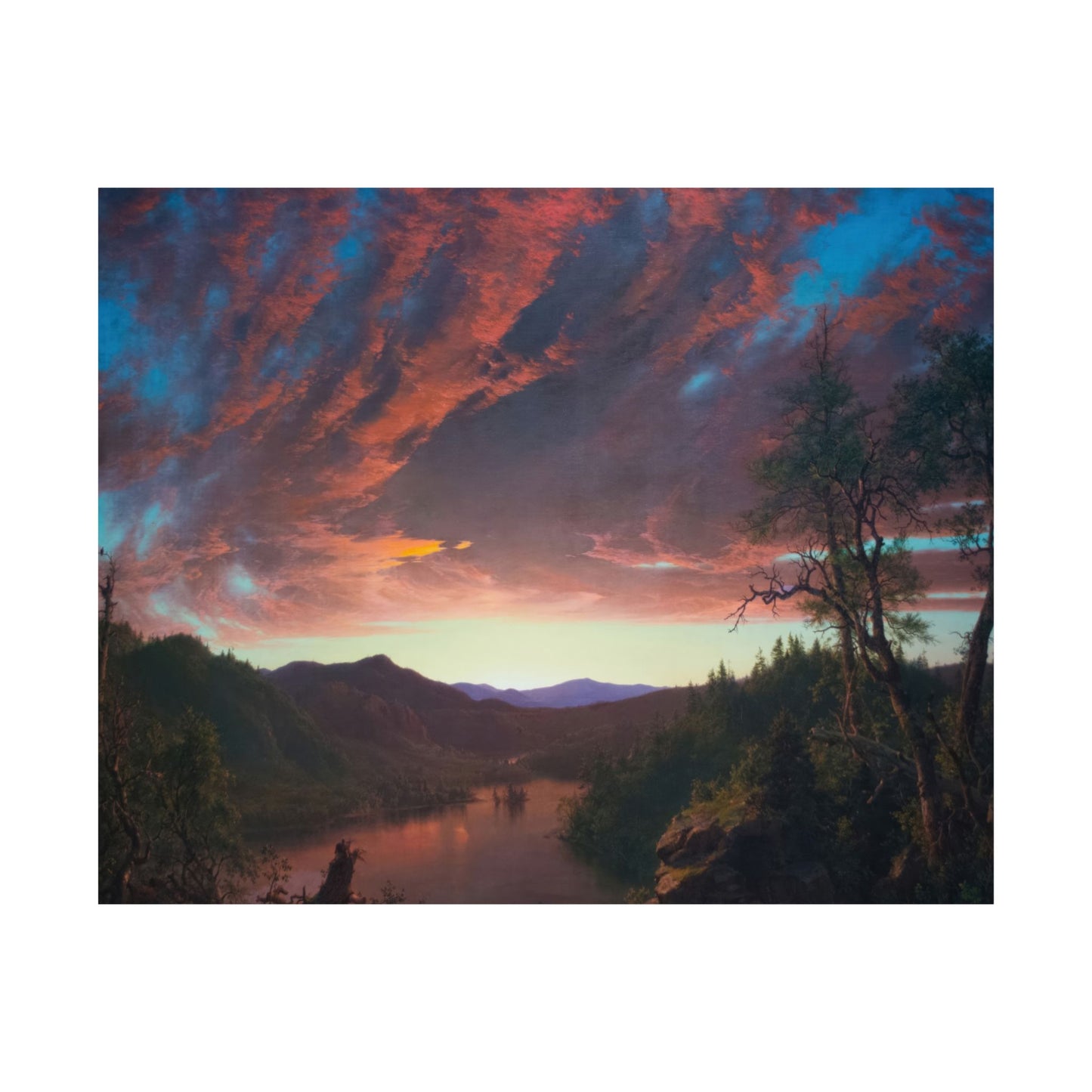 Church, Frederic Edwin - Twilight in the Wilderness  (1860) - Satin Posters