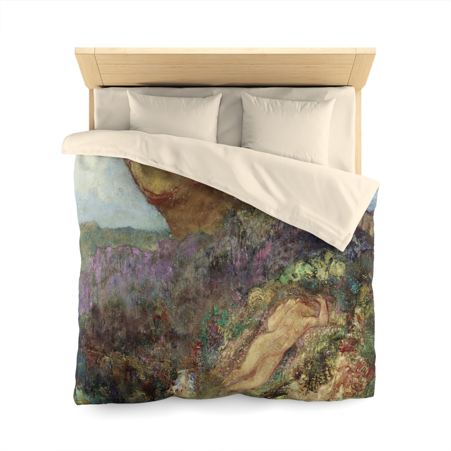 Redon, Odilon - The Cyclops (1914) - Microfiber Duvet Cover