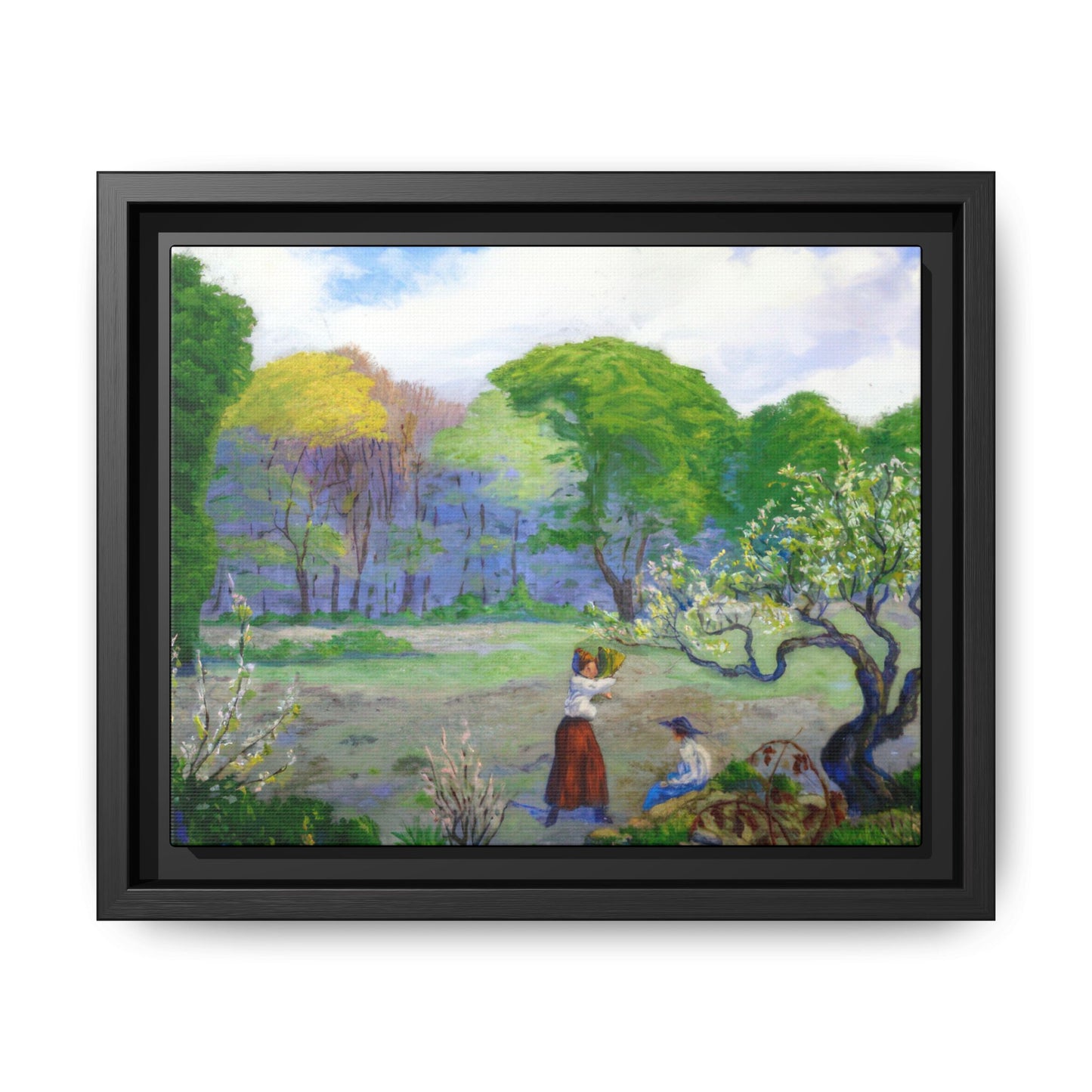 Ranson, Paul - Picking Flowers (1890) - Matte Canvas, Framed