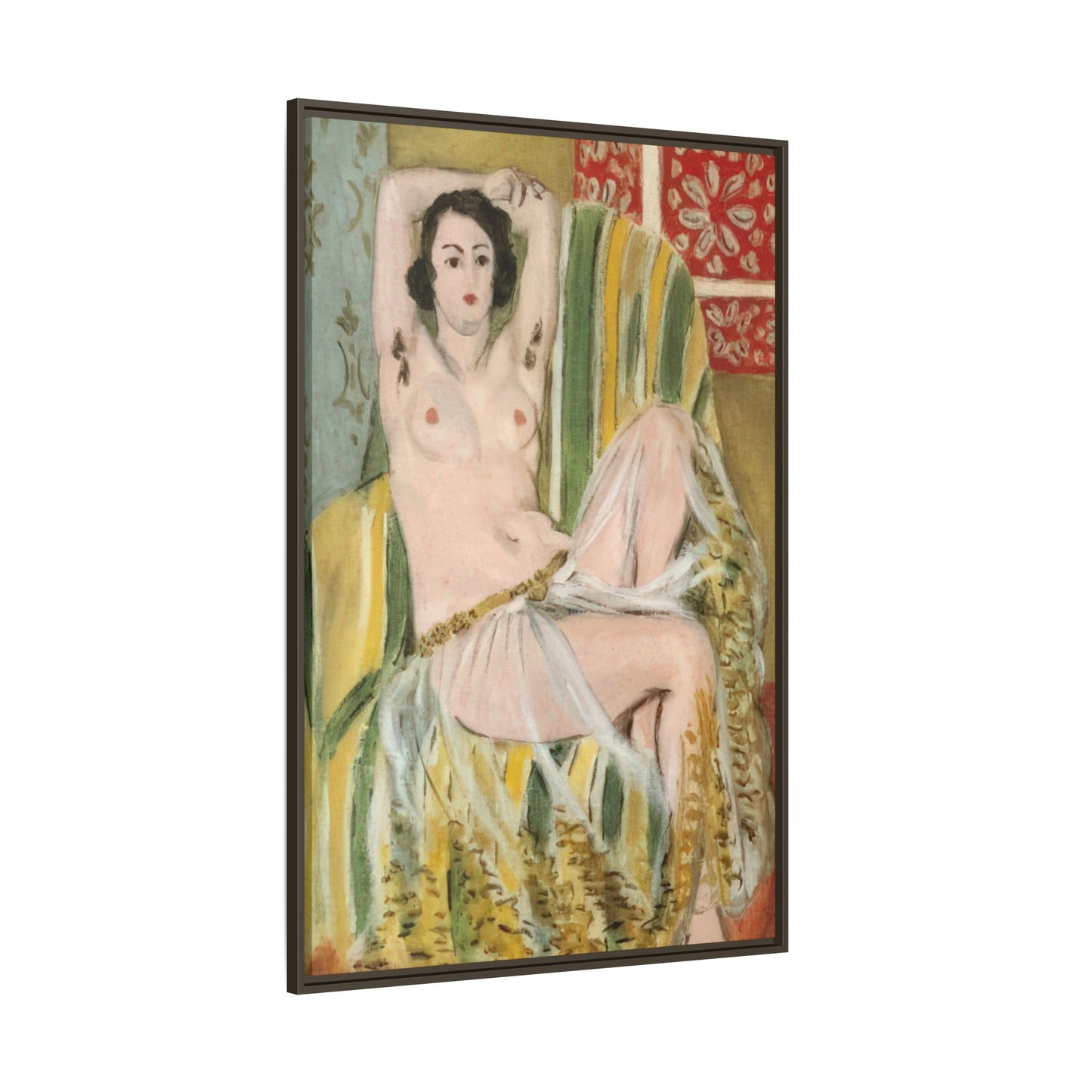 Matisse, Henri - Odalisque with Raised Arms (1923) - Matte Canvas, Framed