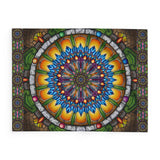 Emerald Arrows Mandala - Arctic Fleece Blanket
