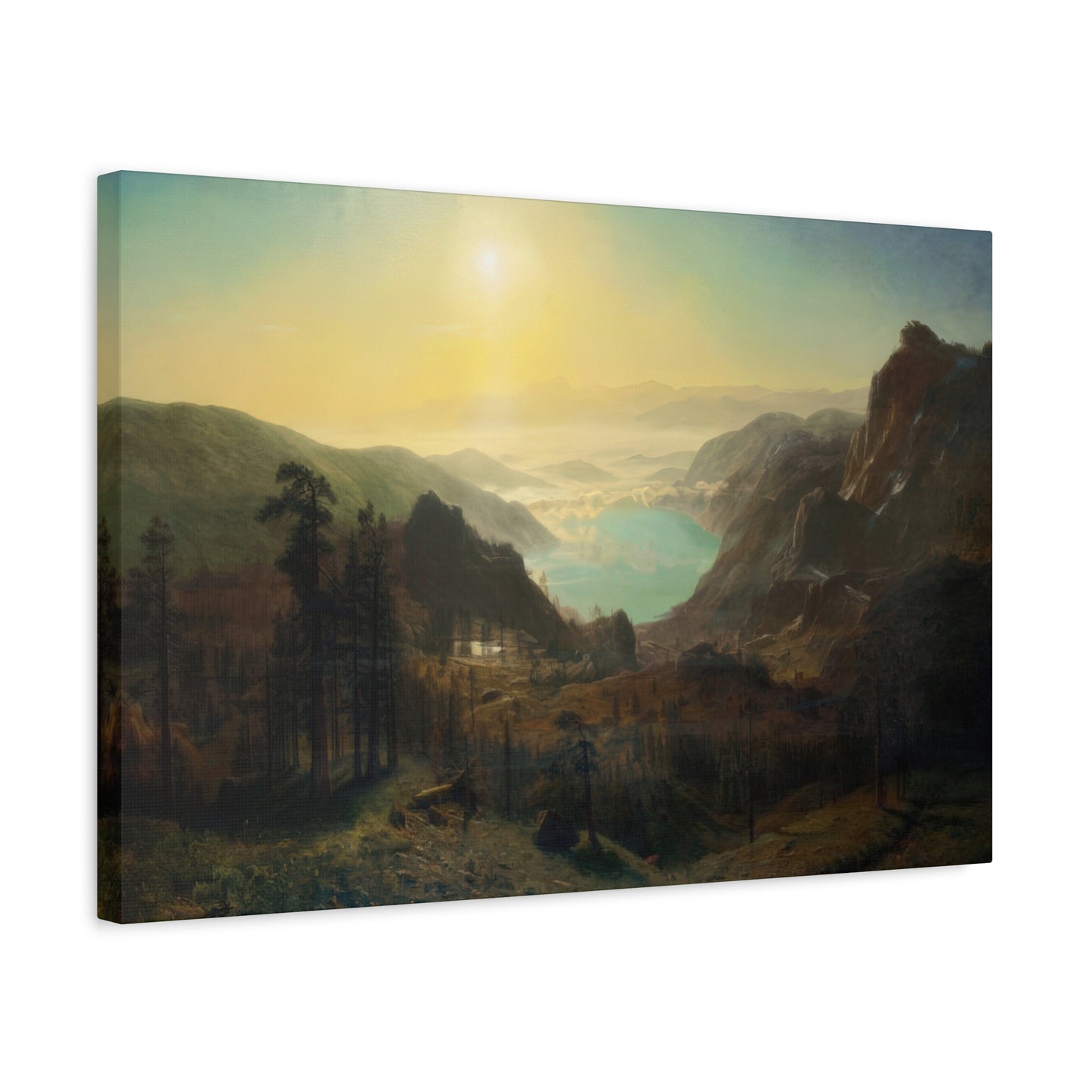 Bierstadt, Albert - Donner Lake from the Summit (1873) - Canvas Block, unframed