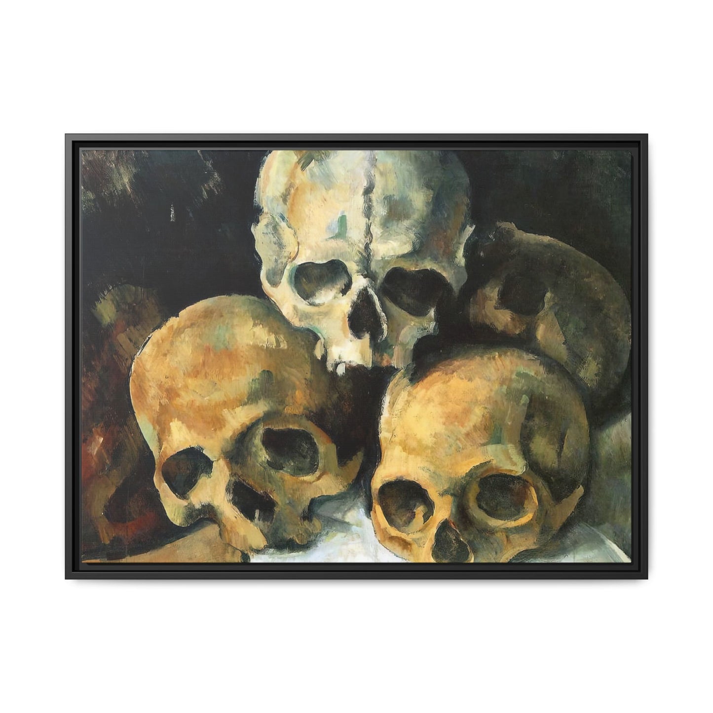 Cézanne, Paul - Pyramid of Skulls (1901) - Matte Canvas, Framed