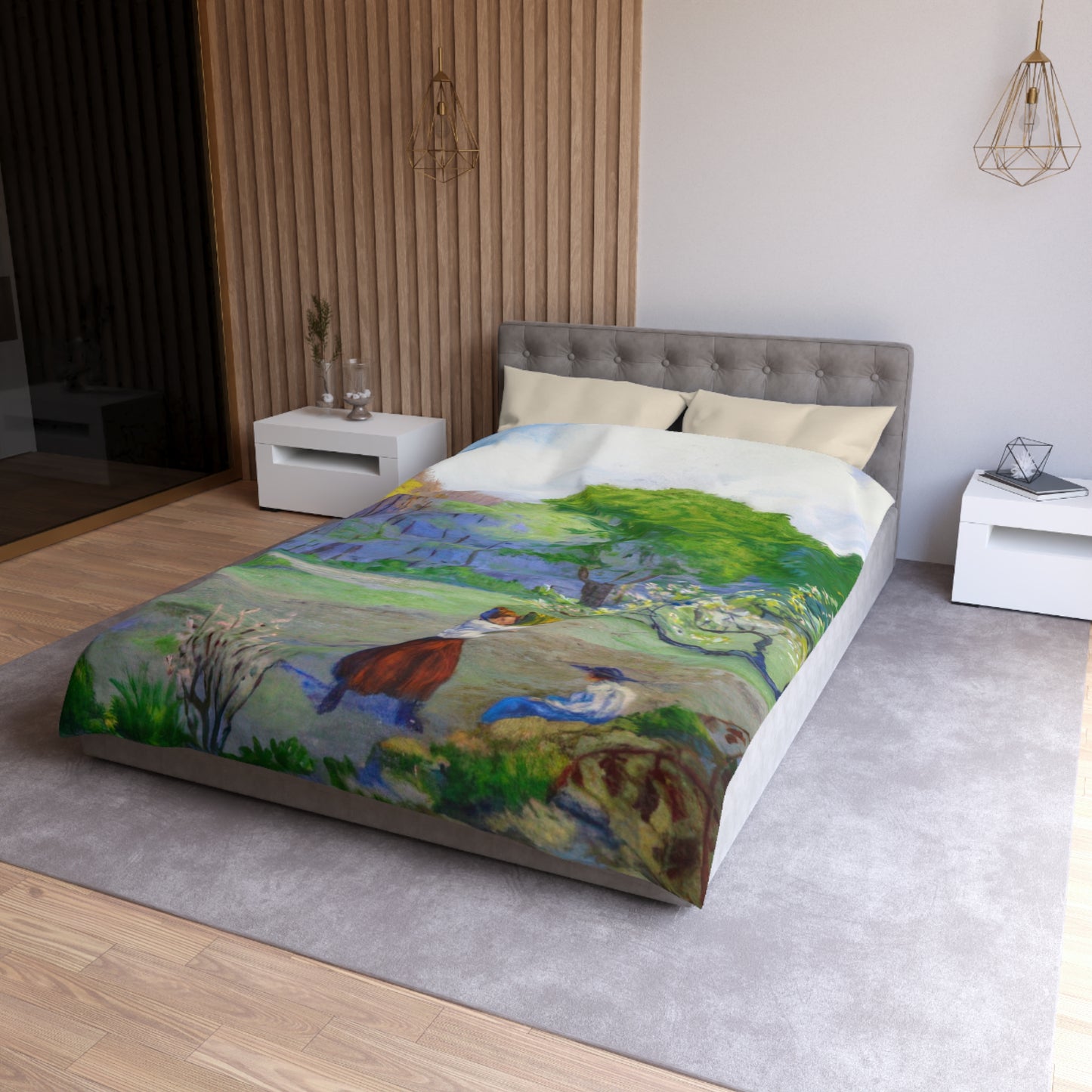 Ranson, Paul - Picking Flowers (1890) - Microfiber Duvet Cover