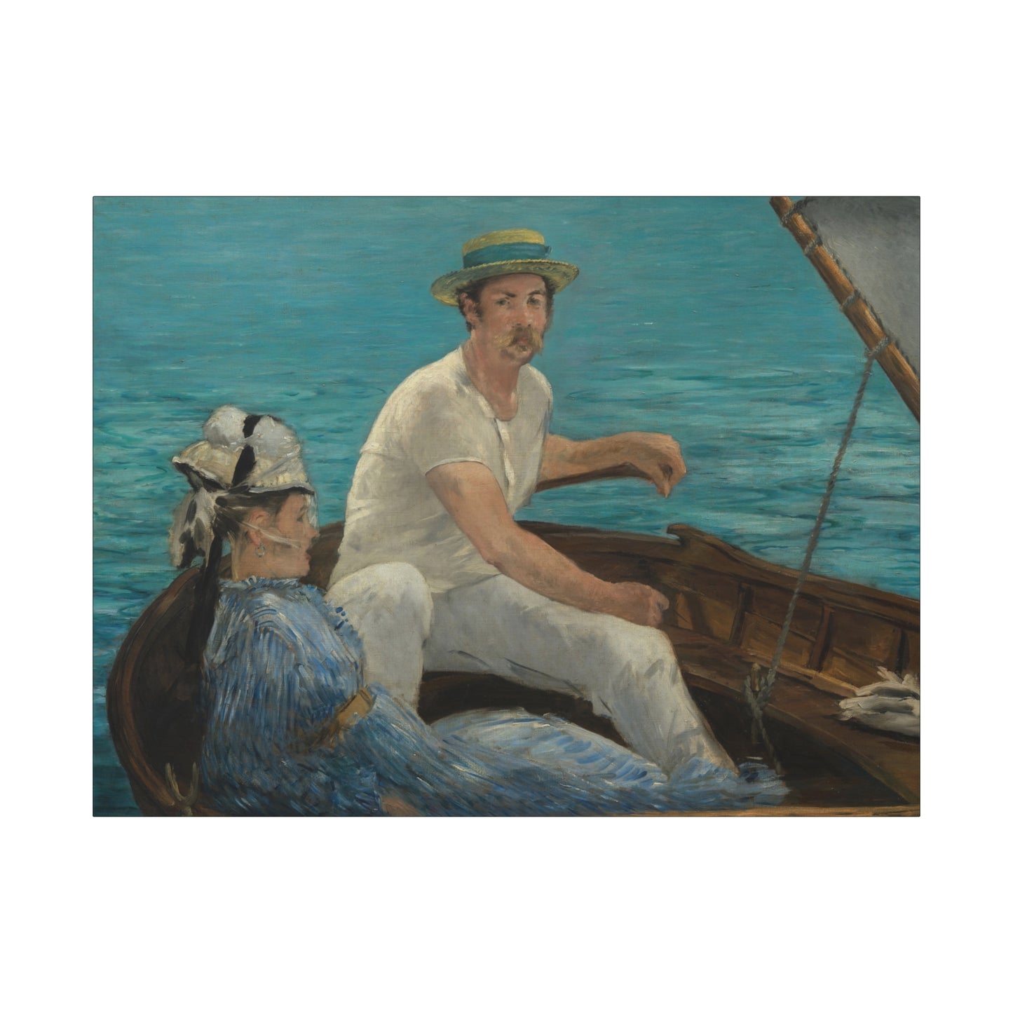 Manet, Édouard - Boating (1874) - Canvas Block, unframed