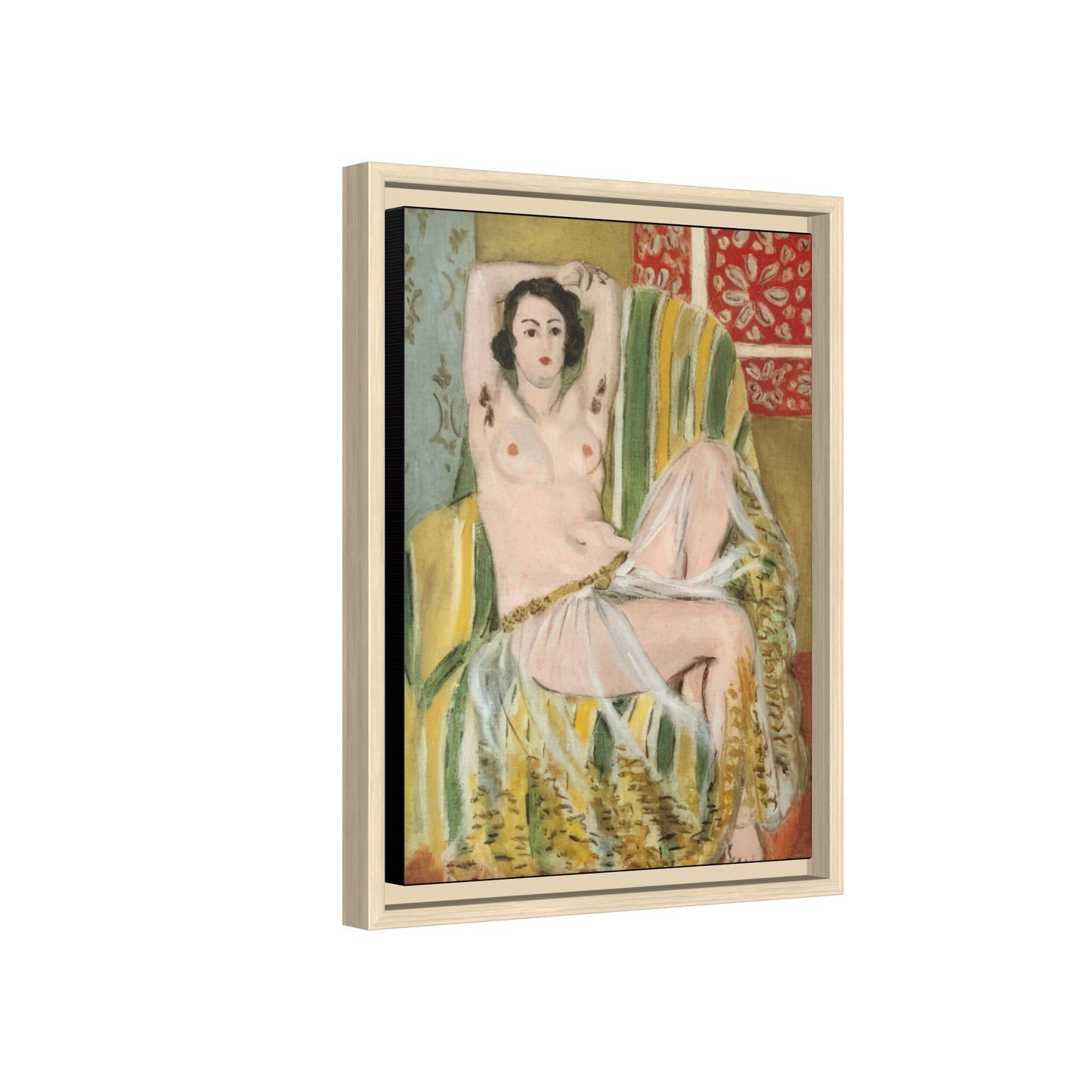 Matisse, Henri - Odalisque with Raised Arms (1923) - Matte Canvas, Framed