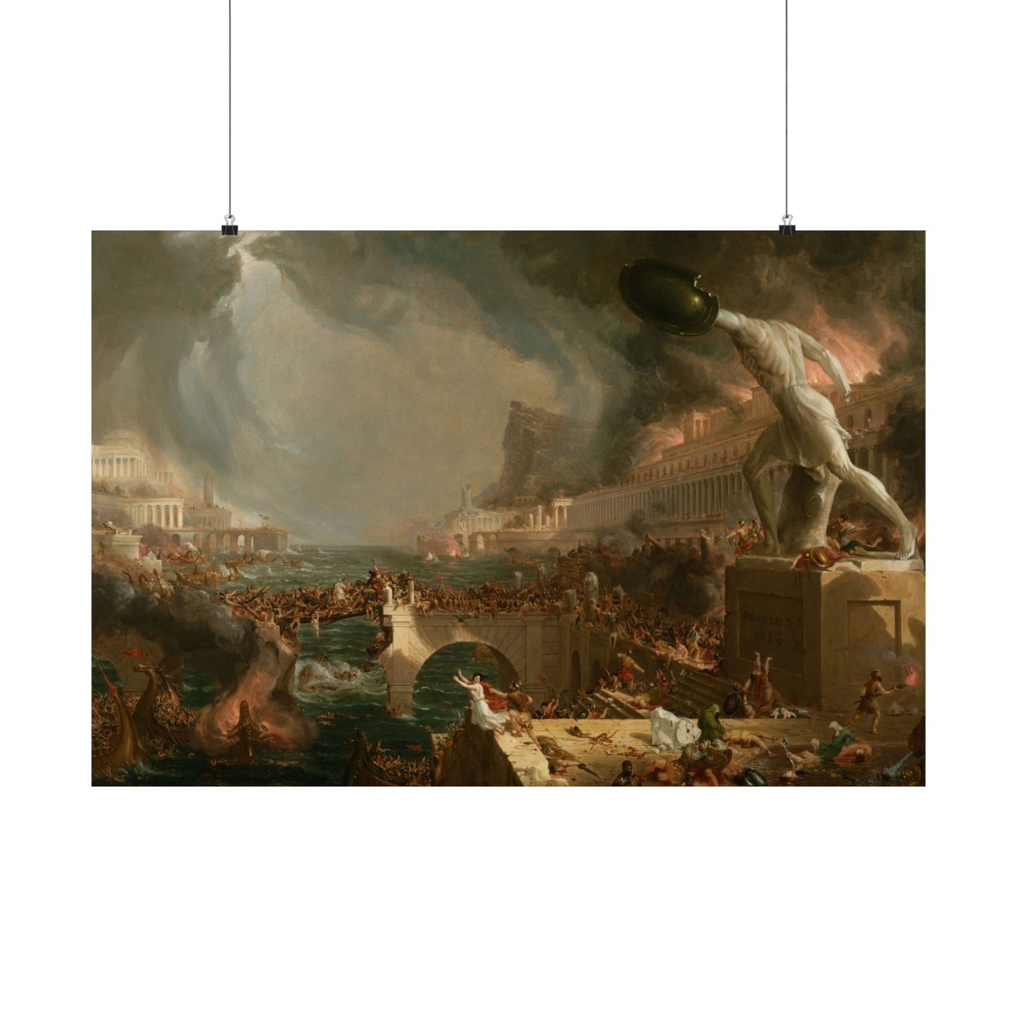 Cole. Thomas - The Course of Empire: Destruction (1836) - Satin Posters