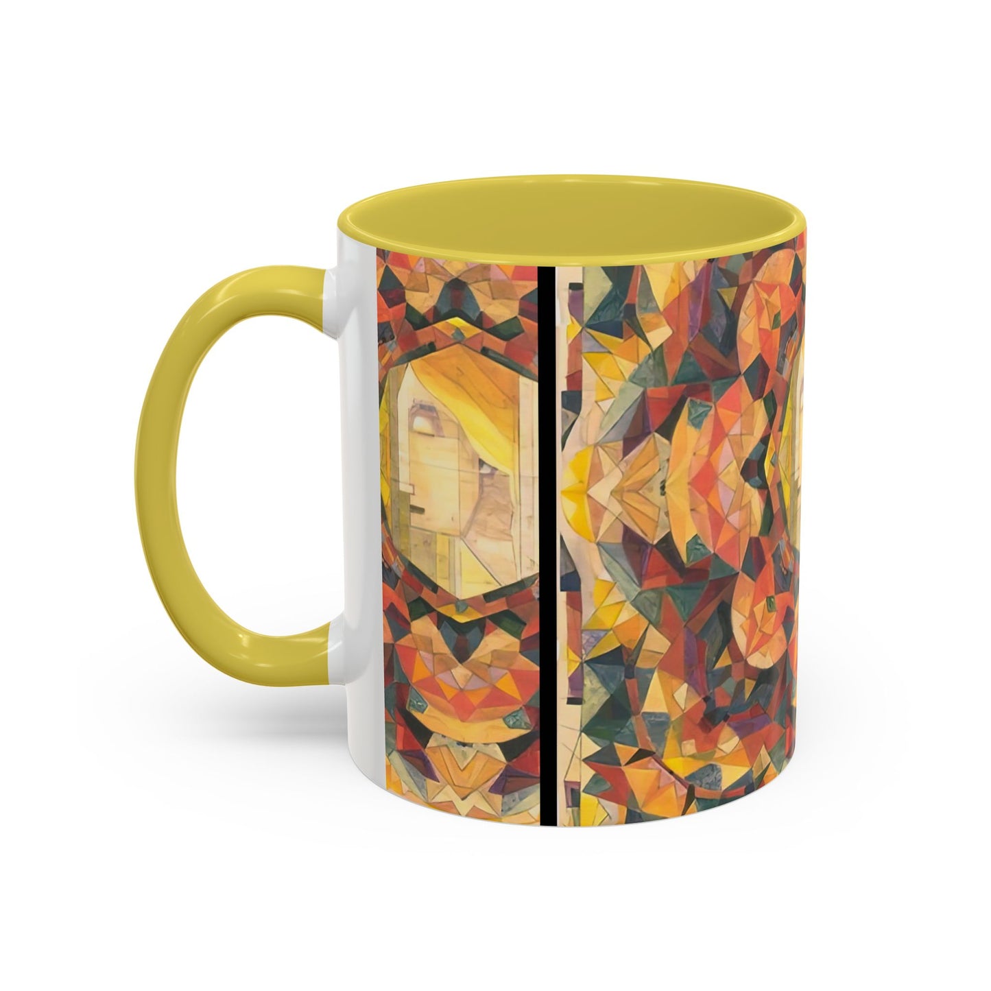 Filiger, Charles - Woman’s Head with Closed Eyes (1893) - Colorful Accent Mugs