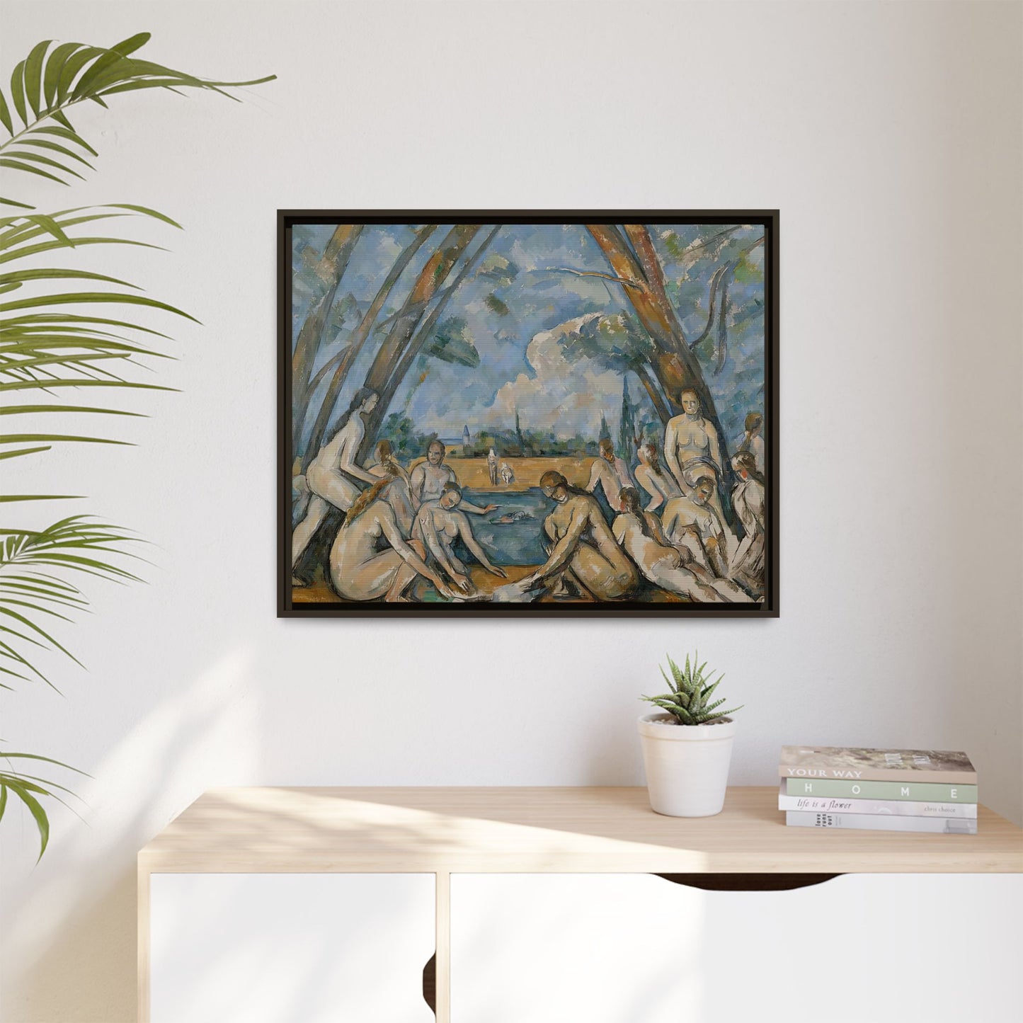 Cézanne, Paul - The Large Bathers (1906) - Matte Canvas, Framed