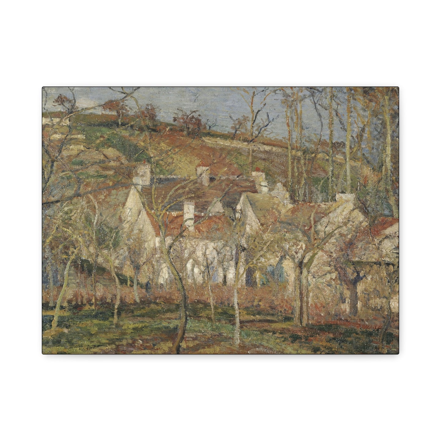 Pissarro, Camille - Red Roofs, Corner of a Village in Winter (1877) - Canvas Block, unframed