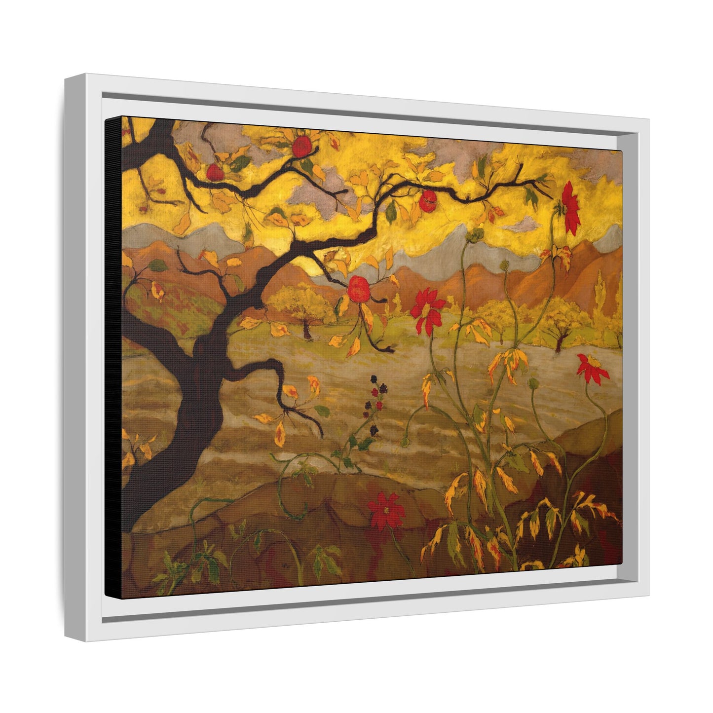 Ranson, Paul - Apple Tree with Red Fruit (1902) - Matte Canvas, Framed