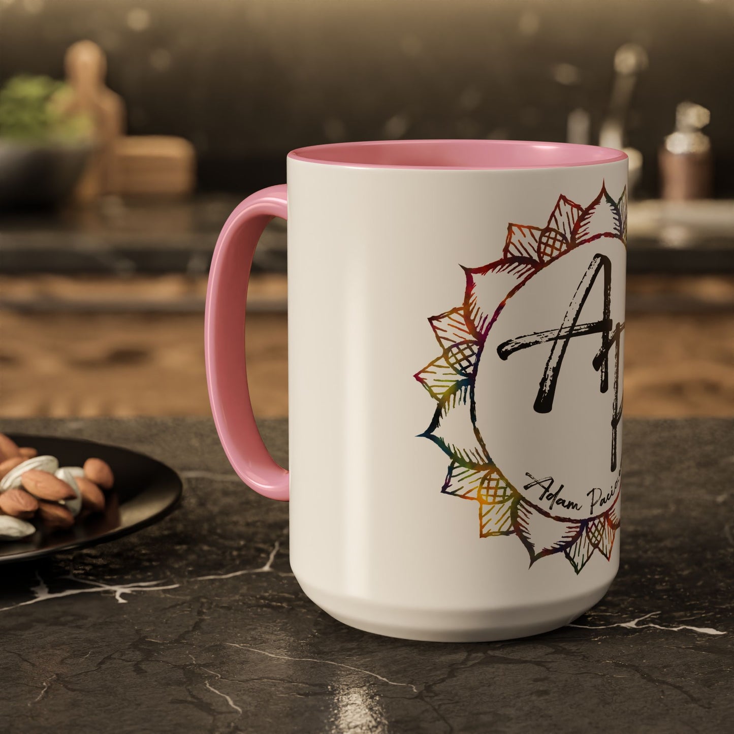 AdamPacio.com - White Logo - Colorful Accent Mugs