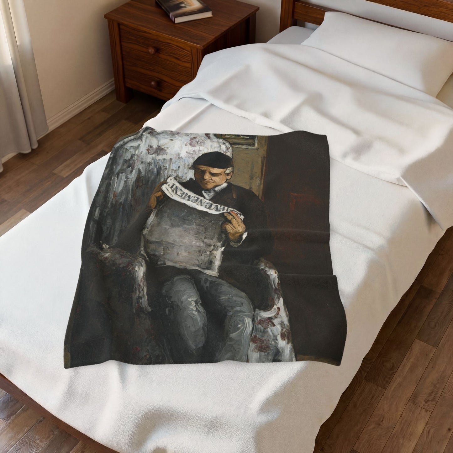 Cézanne, Paul - The Artist’s Father (1866) - Velveteen Plush Blanket