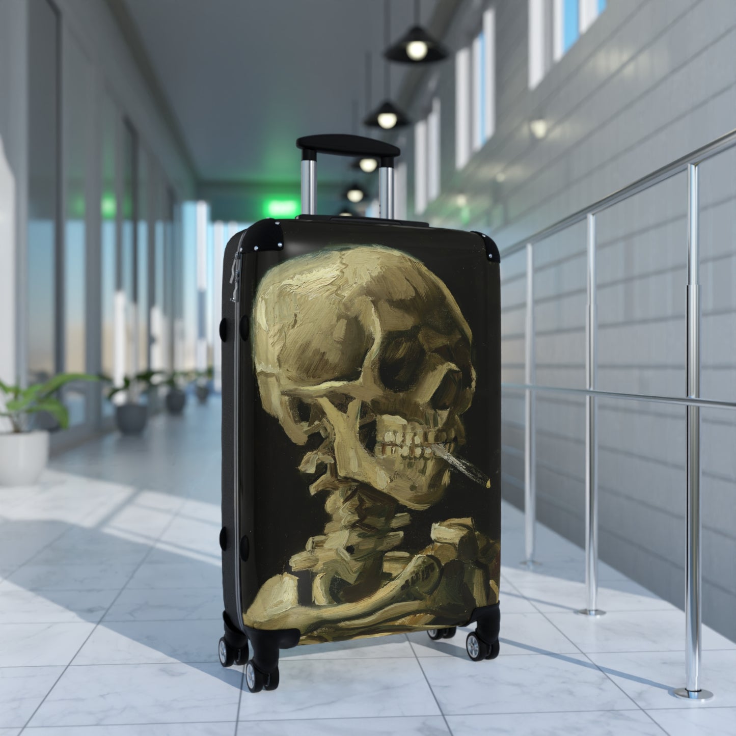 Van Gogh, Vincent - Head of a Skeleton with a Burning Cigarette (1886) - Suitcase