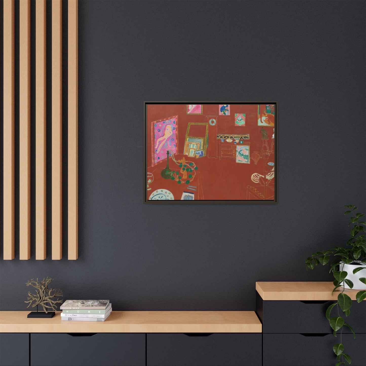 Matisse, Henri - The Red Studio (1911) - Matte Canvas, Framed