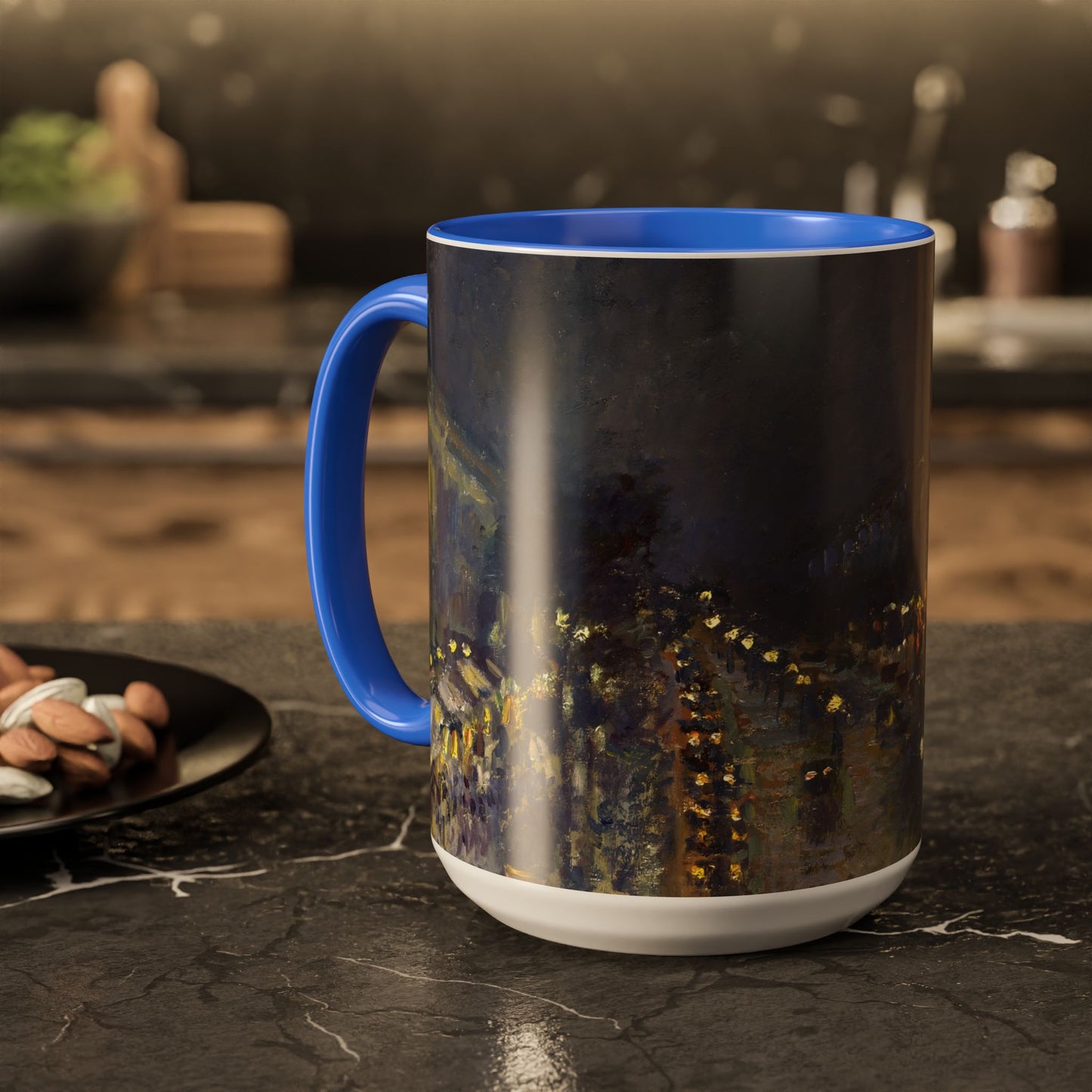 Pissarro, Camille - The Boulevard Montmartre At Night (1897) - Colorful Accent Mugs