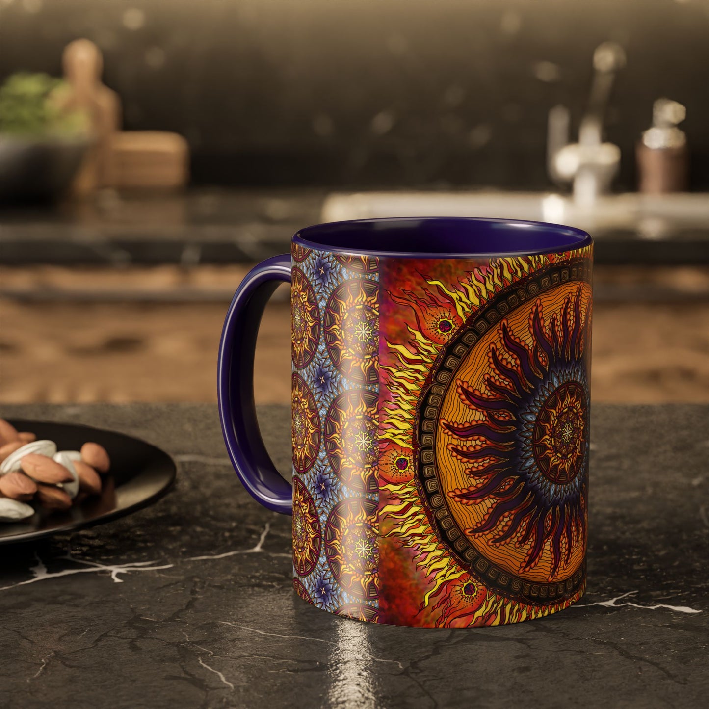 Pacio, Adam - Solar Disc Mandala - Colorful Accent Mugs