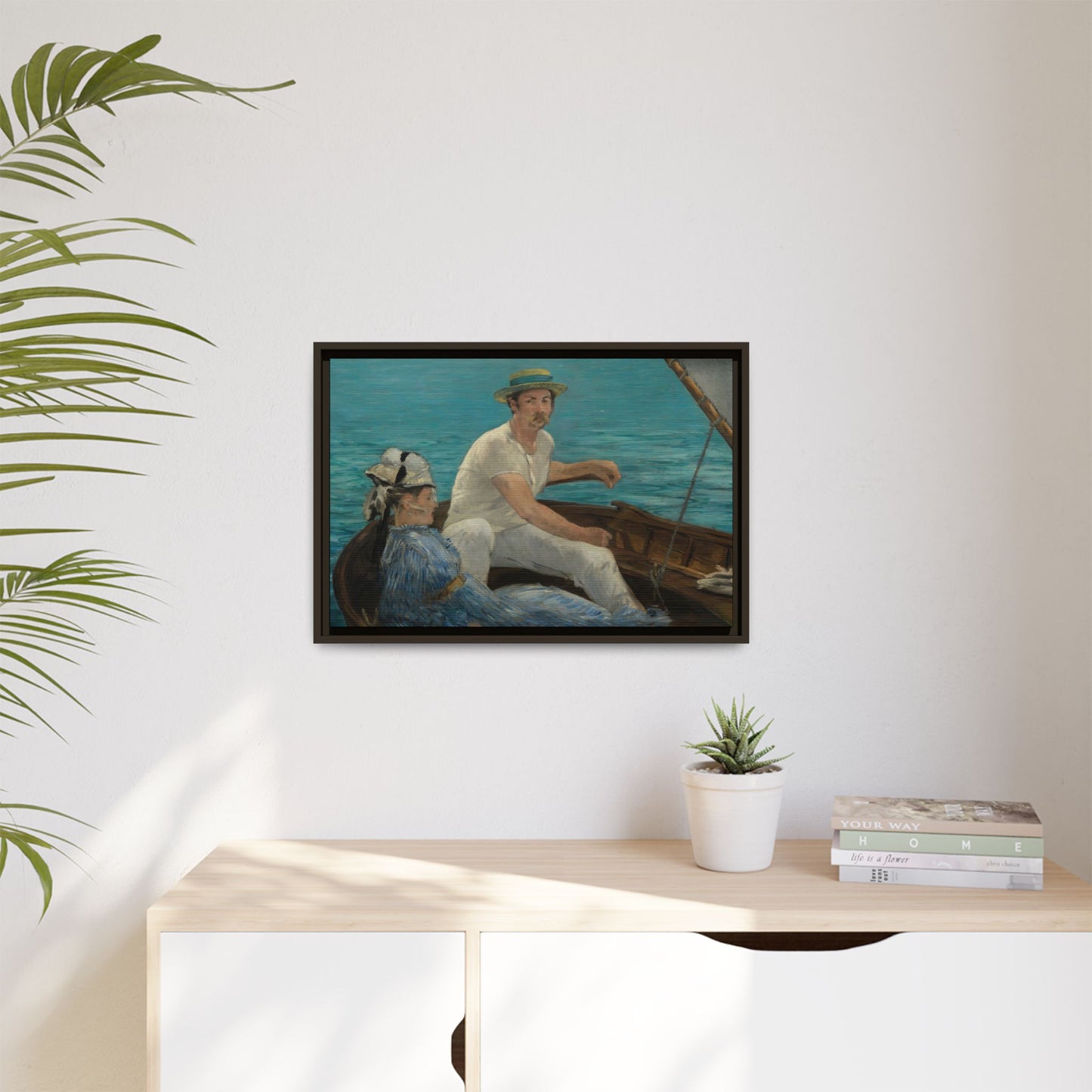Manet, Édouard - Boating (1874) - Matte Canvas, Framed