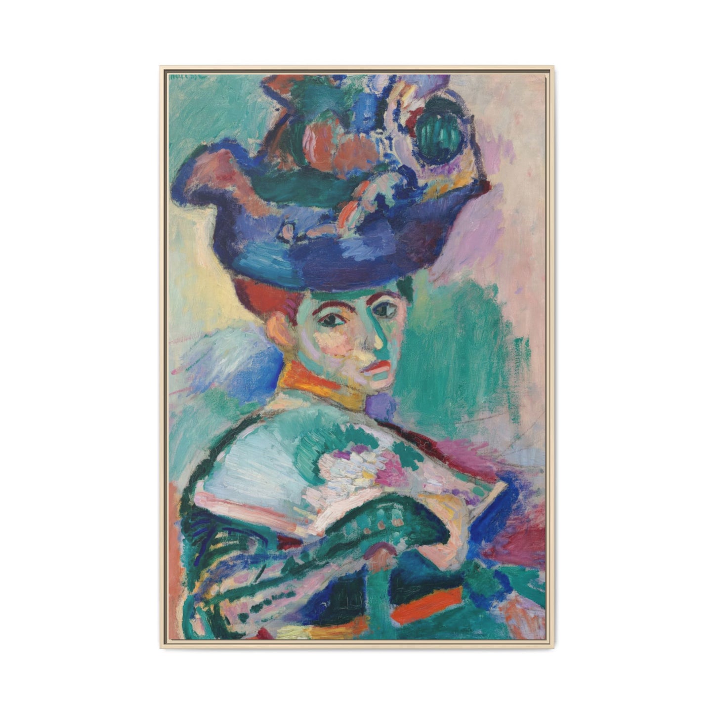 Matisse, Henri - Woman with a Hat (1905) - Matte Canvas, Framed