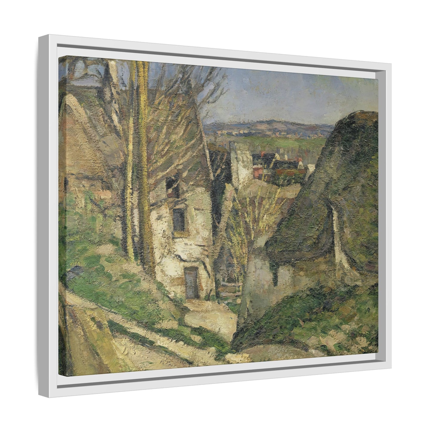 Cézanne, Paul - The House of the Hanged Man, Auvers-sur-Oise (1874) - Matte Canvas, Framed