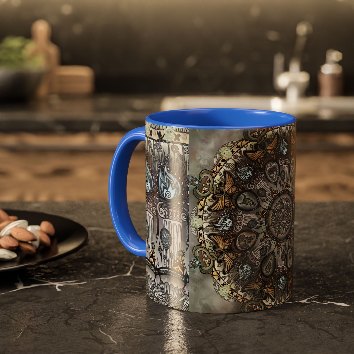 Pacio, Adam - Memento Mori Mandala - Colorful Accent Mugs