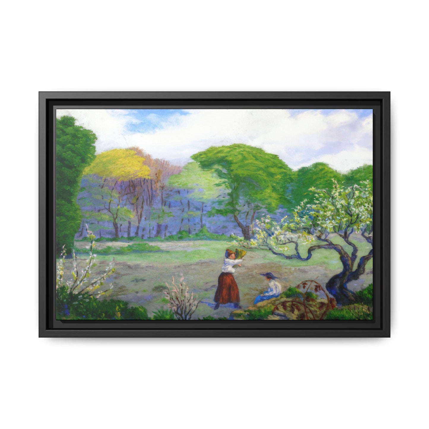 Ranson, Paul - Picking Flowers (1890) - Matte Canvas, Framed