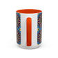 Pacio, Adam - Emerald Arrows Mandala - Colorful Accent Mugs