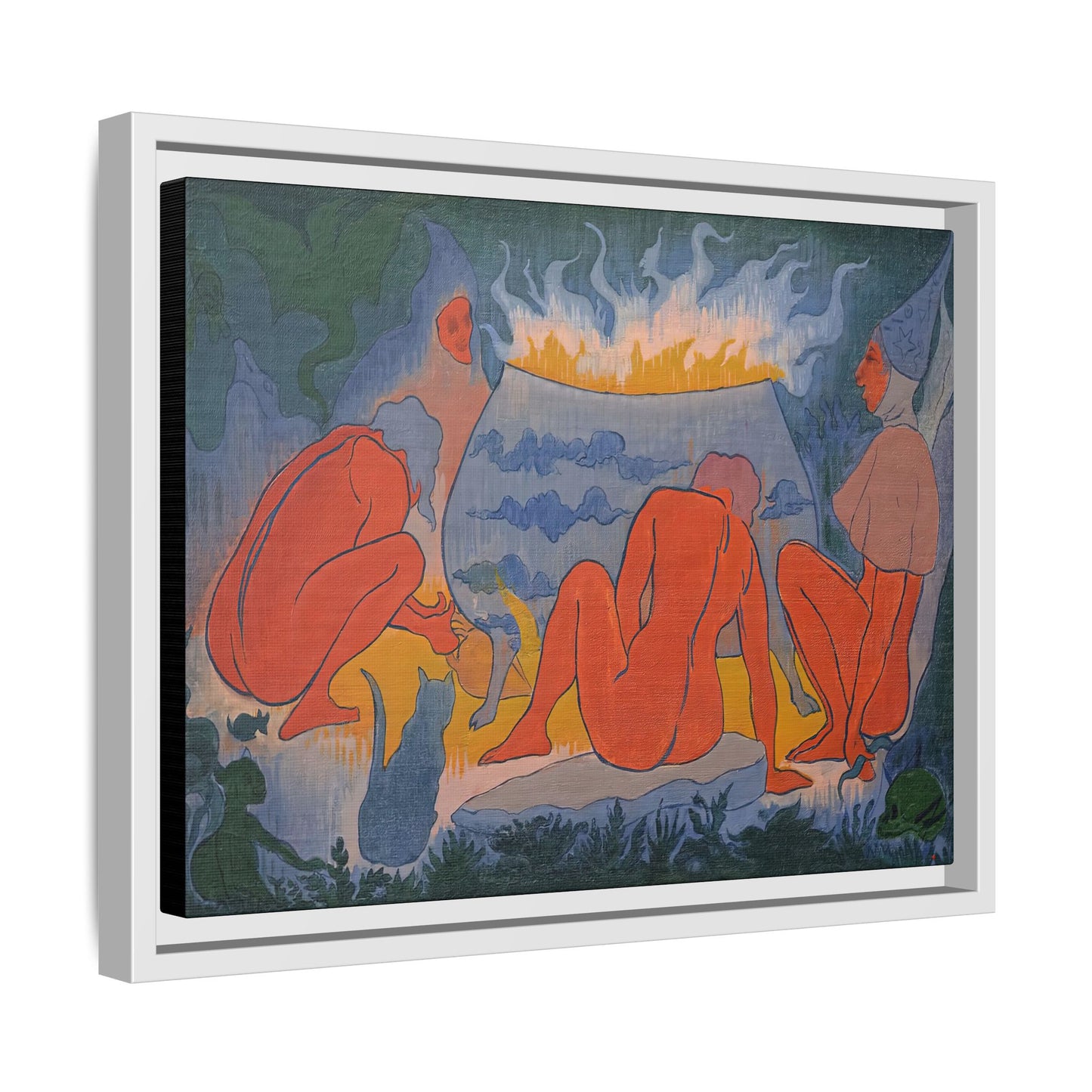 Ranson, Paul - Witches Around the Fire (1891) - Matte Canvas, Framed