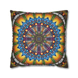 Emerald Arrows Mandala - Suede Square Pillowcase