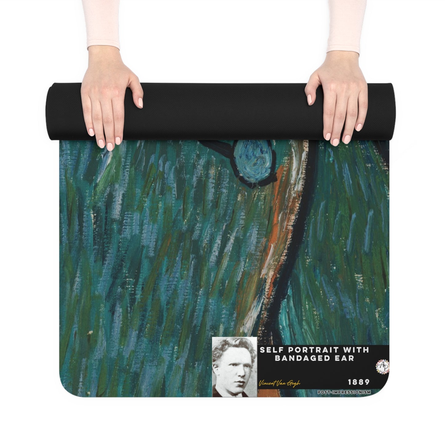 Van Gogh, Vincent - Self Portrait with Bandaged Ear (1889) - Rubber Yoga Mat