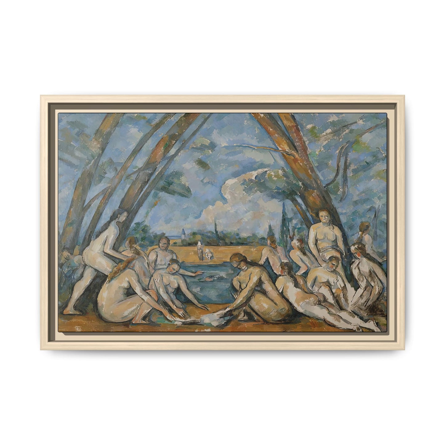 Cézanne, Paul - The Large Bathers (1906) - Matte Canvas, Framed