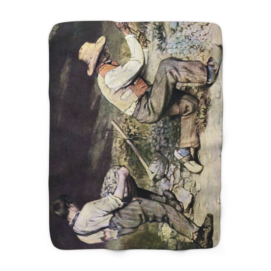 Courbet, Gustave - The Stone Breakers (1850) - Sherpa Fleece Blanket