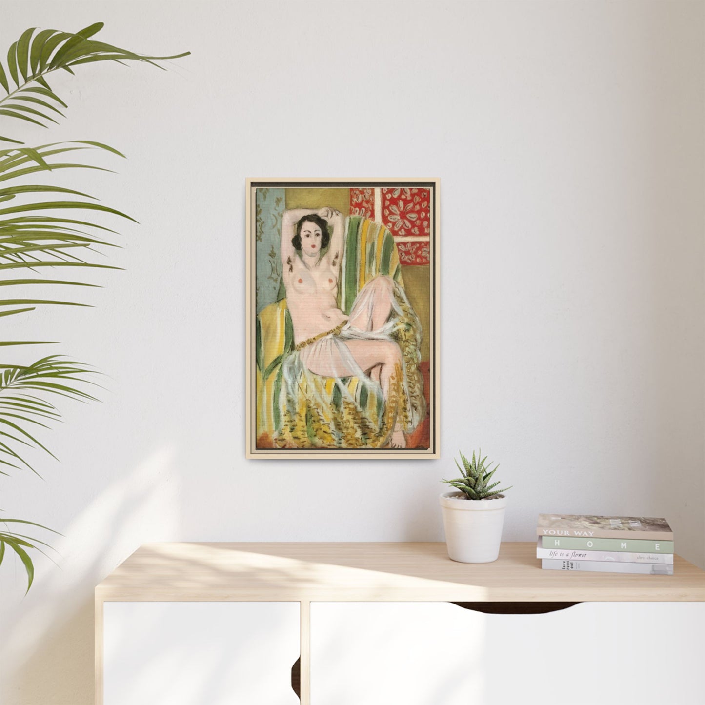 Matisse, Henri - Odalisque with Raised Arms (1923) - Matte Canvas, Framed