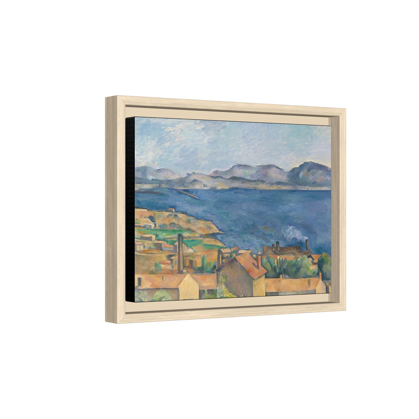 Cézanne, Paul - The Bay of Marseille, Seen from L'Estaque (1885) - Matte Canvas, Framed
