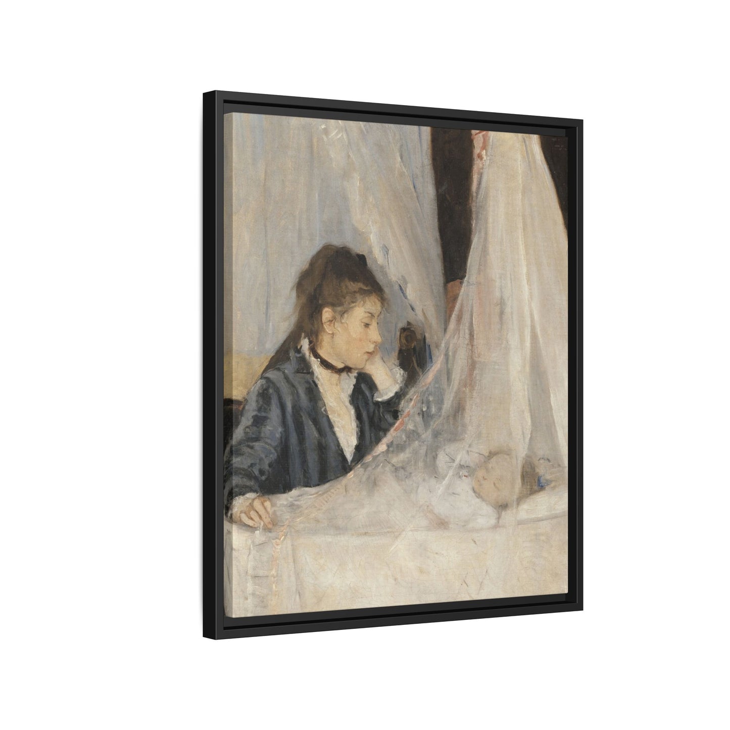 Morisot, Berthe - The Cradle (1872) - Matte Canvas, Framed