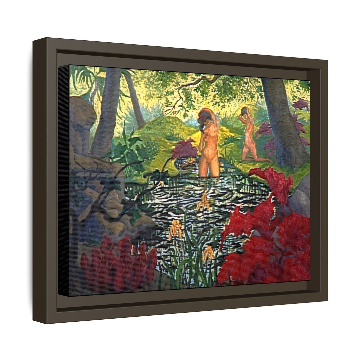 Ranson, Paul - The Lotus Bather (1906) - Matte Canvas, Framed