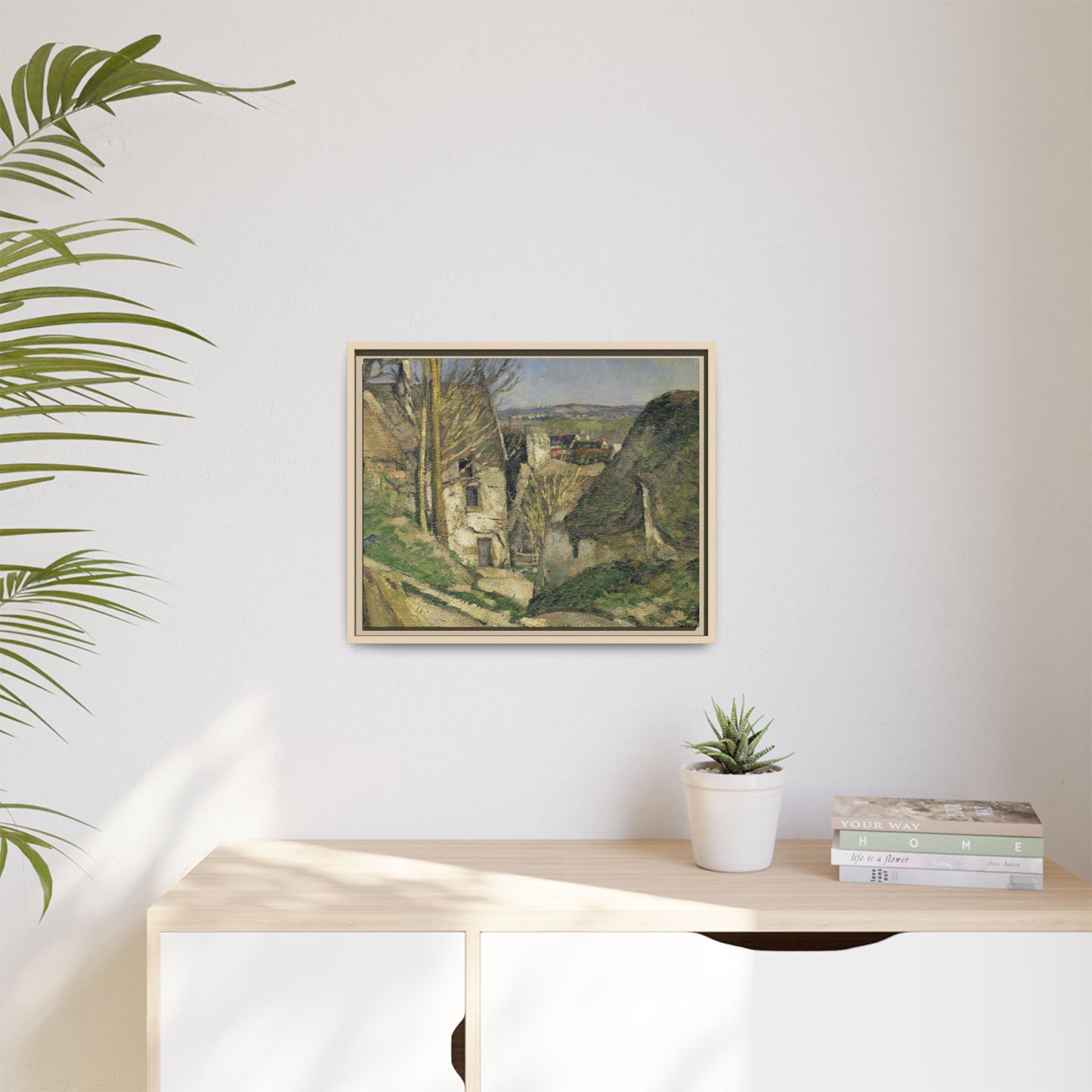 Cézanne, Paul - The House of the Hanged Man, Auvers-sur-Oise (1874) - Matte Canvas, Framed