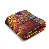Solar Disc Mandala - Arctic Fleece Blanket