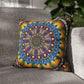 Pacio, Adam - Emerald Arrows Mandala - Suede Square Pillowcase