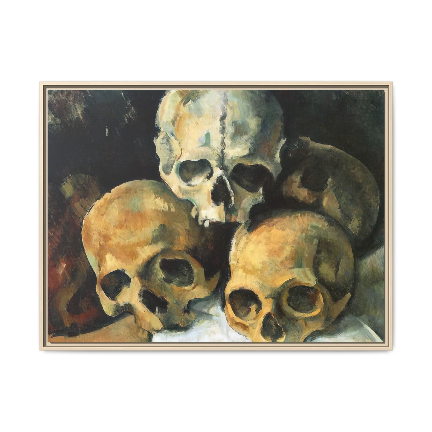 Cézanne, Paul - Pyramid of Skulls (1901) - Matte Canvas, Framed