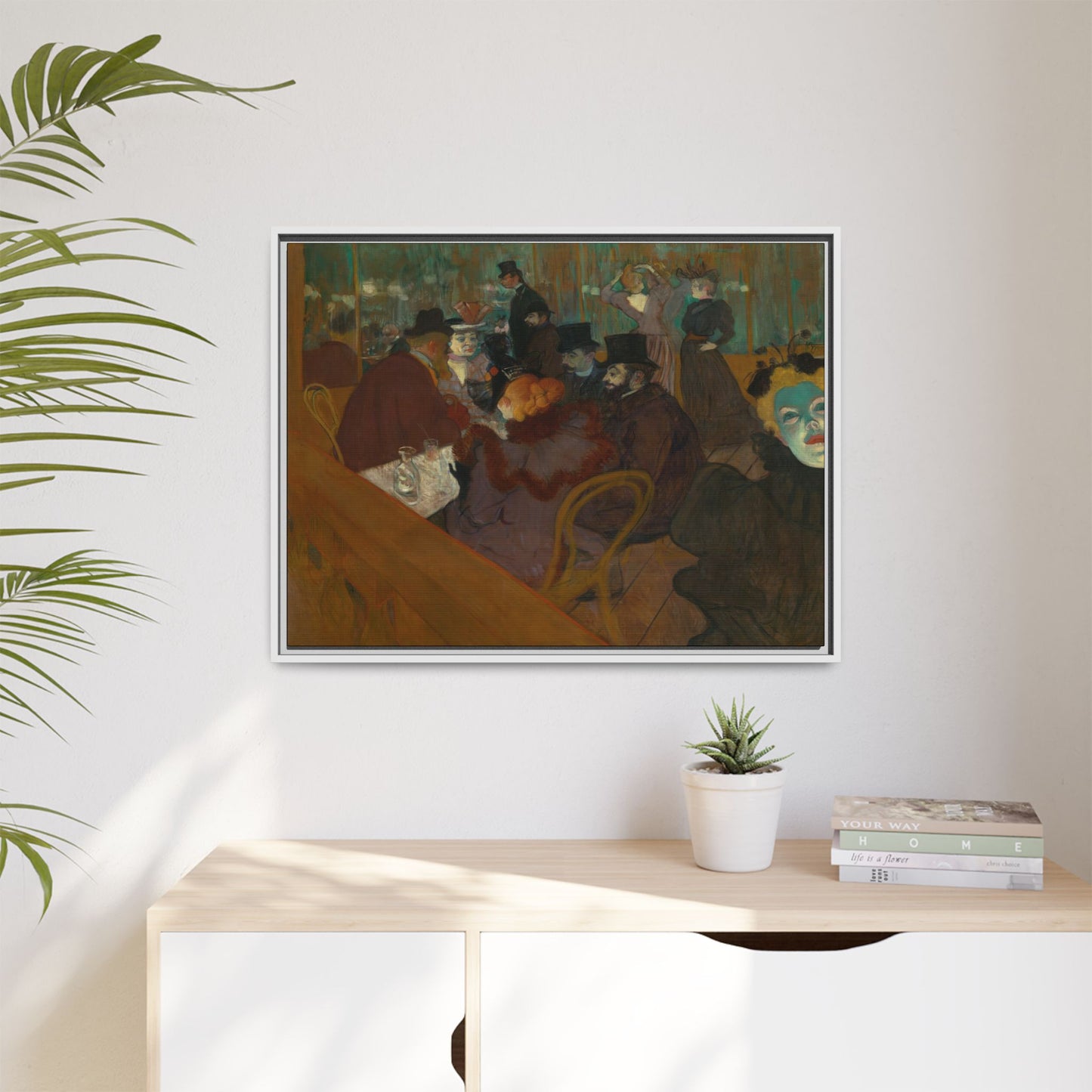 Toulouse-Lautrec, Henri - At the Moulin Rouge (1892) - Matte Canvas, Framed